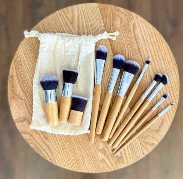 Best Bamboo Brush Set – 11pcs ইকো-ফ্রেন্ডলি মেকআপ ব্রাশ কালেকশন