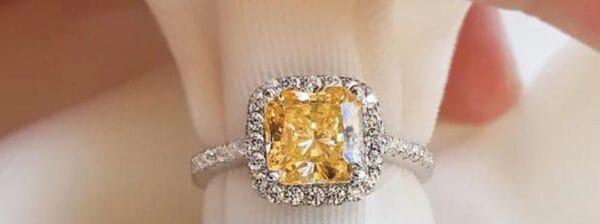 Best Diamond Cut Ring Yellow Color হলুদ রঙের আভিজাত্য