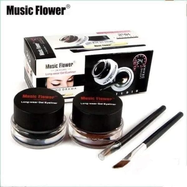 Best Music Flower Long Wear Gel Eyeliner 3g গ্লোসি ফিনিশ ও জলরোধী আইলাইনার