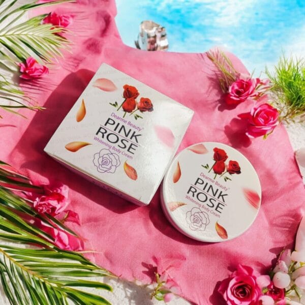 Dearme Beauty PINK ROSE Whitening Body Cream 300ml গোলাপ নির্যাস সমৃদ্ধ ত্বকের যত্ন ক্রিম
