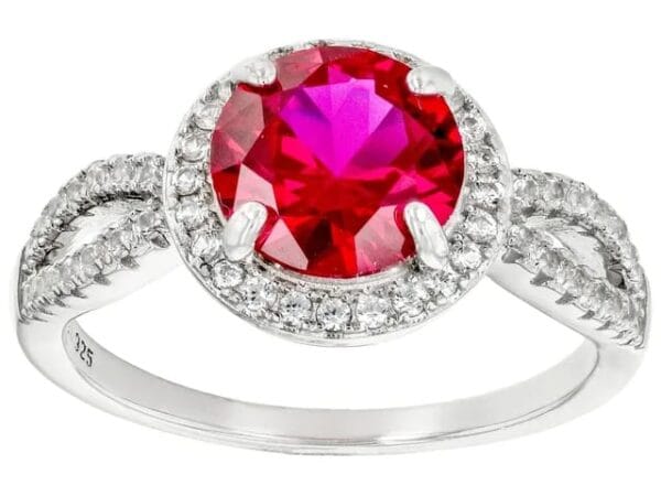 Diamond Cut Ring Pink Color