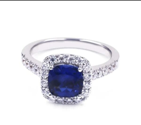 Diamond Cut Ring - ব্লু কালারে স্টাইলিশ ডিজাইন