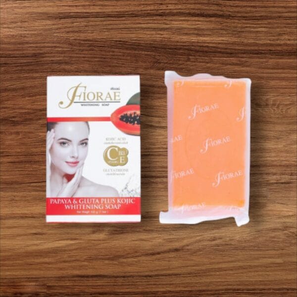 Fiorae Papaya and Gluta Plus Kojic Whitening Soap 165gm