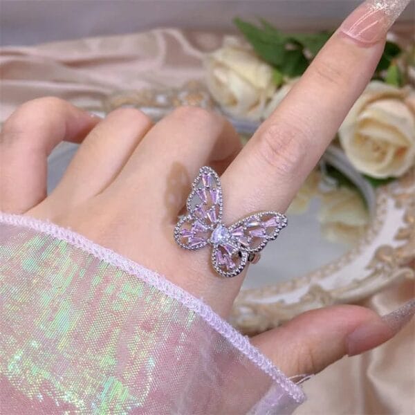 Small Butterfly Ring Purple Color পার্পল রঙে অনন্য শোভা