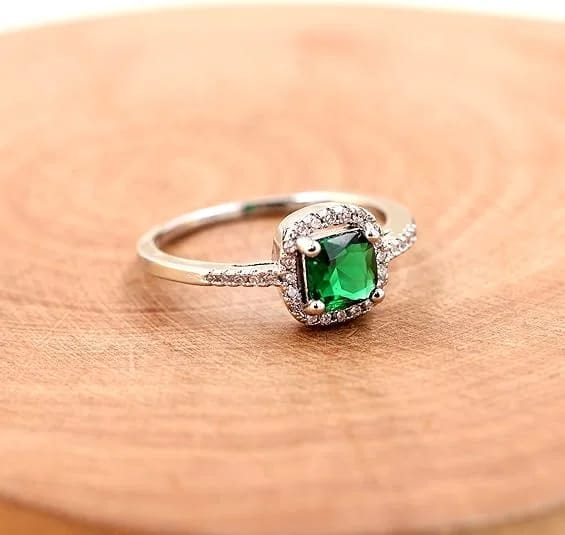 Super Diamond Cut Ring Green Color সবুজ রঙের আকর্ষণীয় ডিজাইন