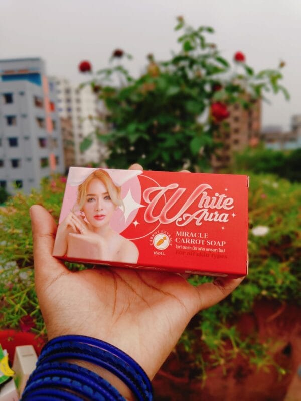 White Aura Magic Carrot Soap – 160gm ত্বক উজ্জ্বলকরণ ও আর্দ্রতা প্রদানকারী সাবান