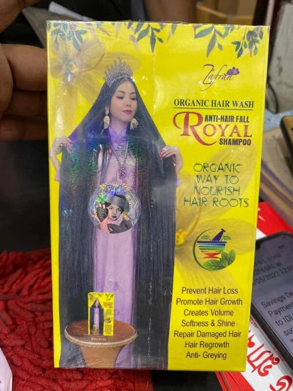 Zafran Anti Hair Fall Royal Shampoo – 200ml শক্তিশালী চুলের জন্য অর্গানিক হেয়ার ওয়াশ