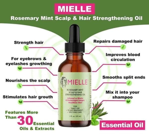 Mielle Rosemary Mint Oil – 59ml | চুলের দ্রুত বৃদ্ধি ও যত্নের জন্য