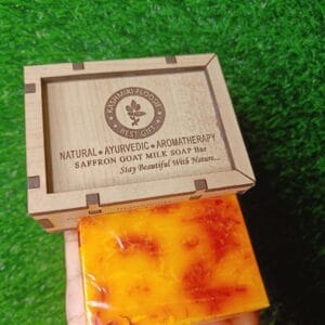 Hand Made Saffron Goat Milk Bar Soap - 100g ত্বকের জন্য নিরাপদ এবং কেমিক্যাল-মুক্ত