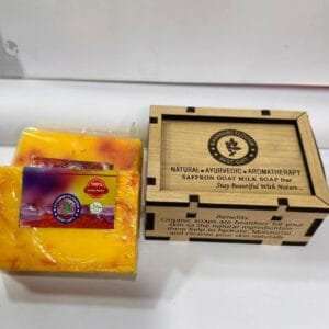 Hand Made Saffron Goat Milk Bar Soap - 100g ত্বকের জন্য নিরাপদ এবং কেমিক্যাল-মুক্ত