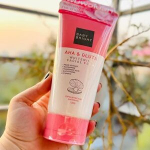 AHA & Gluta Whitening Facial Foam 120g Baby Bright | ফেসওয়াশেই উজ্জ্বল, ক্লিন ও স্মুথ স্কিন