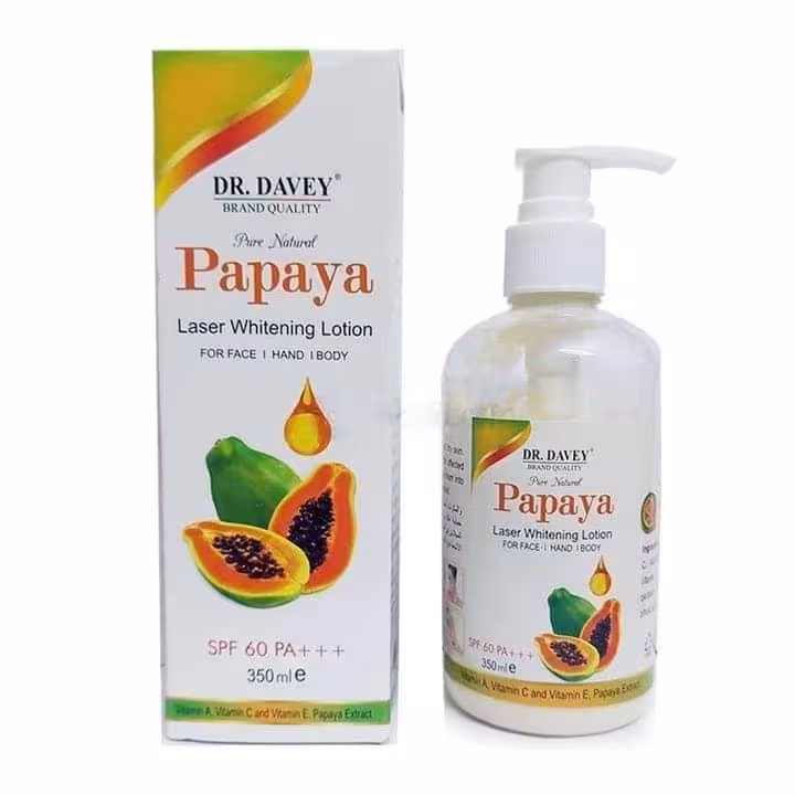 Dr Davey Papaya Laser Body Lotion - 350ml | ত্বকের কালো দাগ দূর করার প্রাকৃতিক উপায়