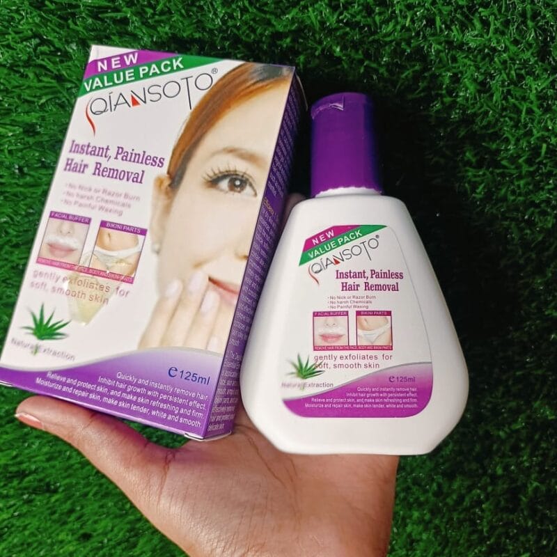 Qiansoto Hair Removal Instant Painless Smooth Skin 125ML | ত্বকে বেদনা ছাড়াই স্মুথ স্কিন পাওয়ার জন্য হেয়ার রিমুভাল ক্রিম
