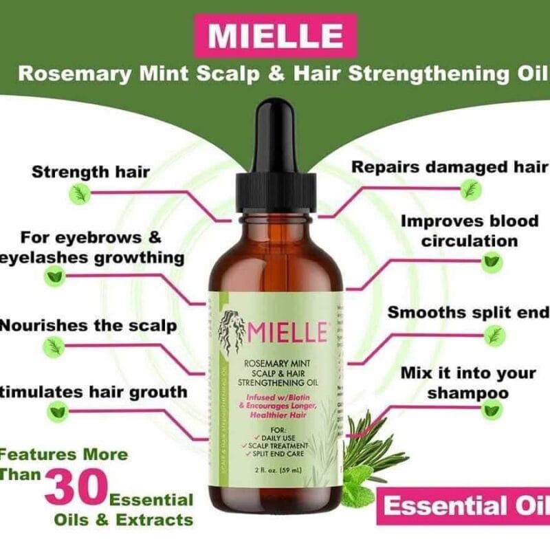 Mielle Rosemary Mint Oil – 59ml | চুলের দ্রুত বৃদ্ধি ও যত্নের জন্য