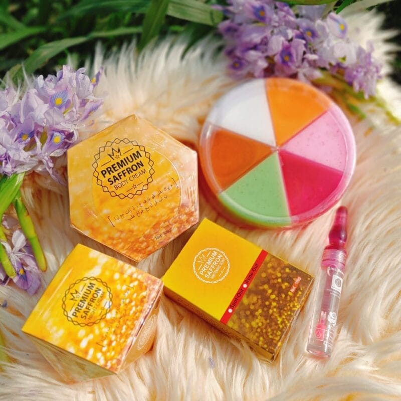 Original Saffron + face pack + lip gel combo