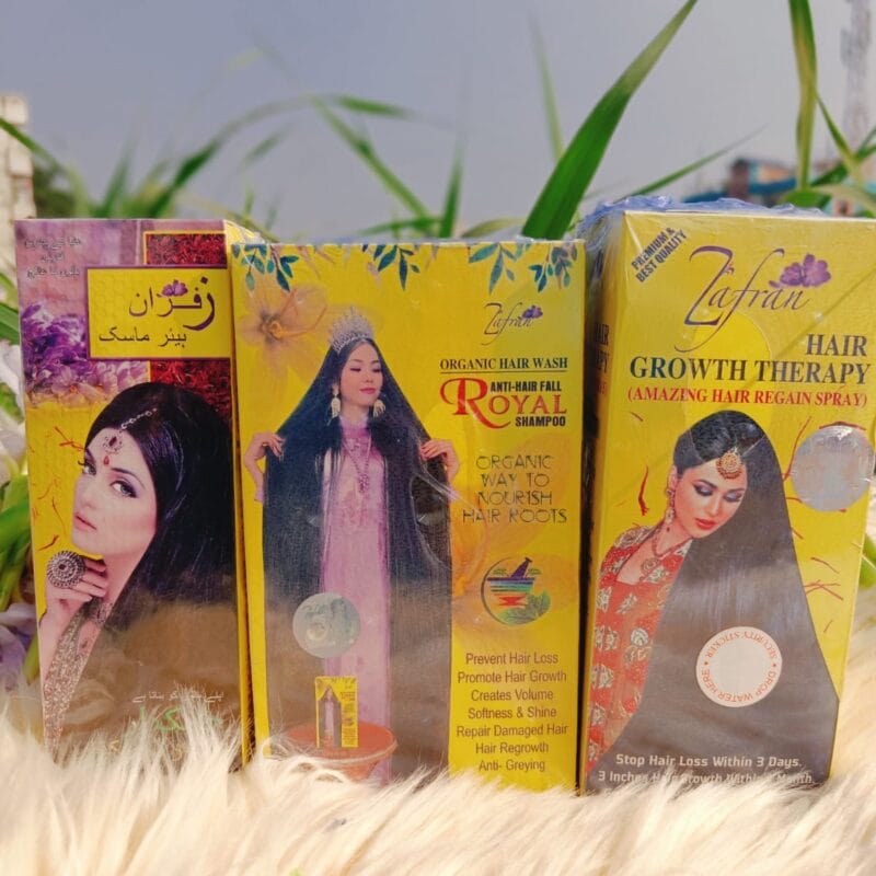Jafran hair regain combo- Jafran hair oil-150ml, hair mask-120ml and jafran shampoo-200ml