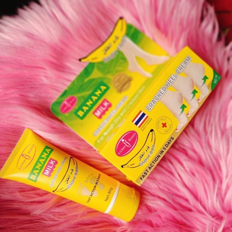 Banana Milk Cracked Heel Cream – Baby Foot 80g কোমল ত্বক আর সুস্থ পা’র জন্য আদর্শ সমাধান